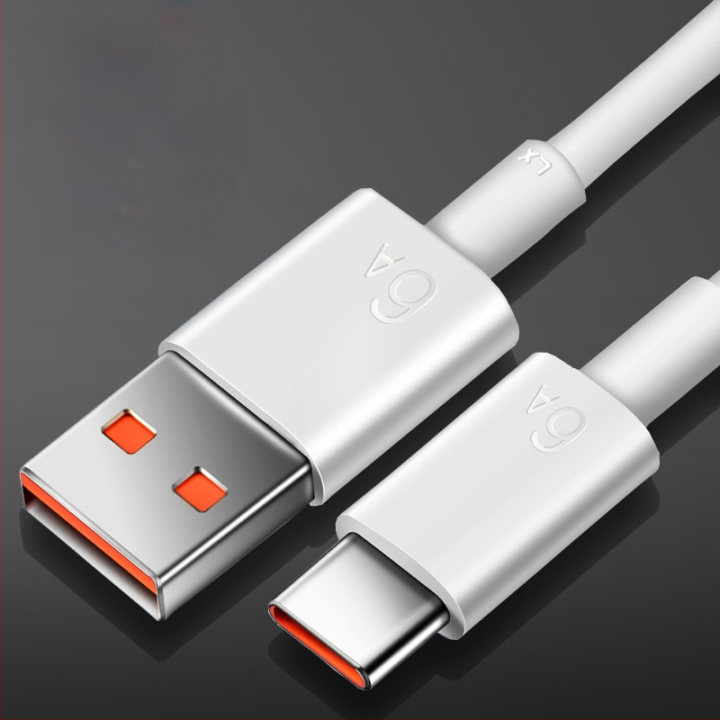 Sanxi 6A greito įkrovimo duomenų kabelis — USB-C/Lightning/Micro-USB (daugiainterfeisių), TPES medžiaga