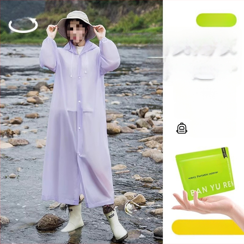 Suaugusiųjų storas PVC lietaus pončas, lauko kelionėms ir alpinizmui – kartojamai naudojamas