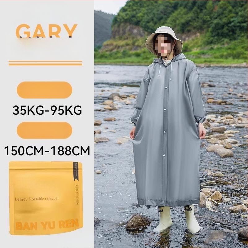 Suaugusiųjų storas PVC lietaus pončas, lauko kelionėms ir alpinizmui – kartojamai naudojamas