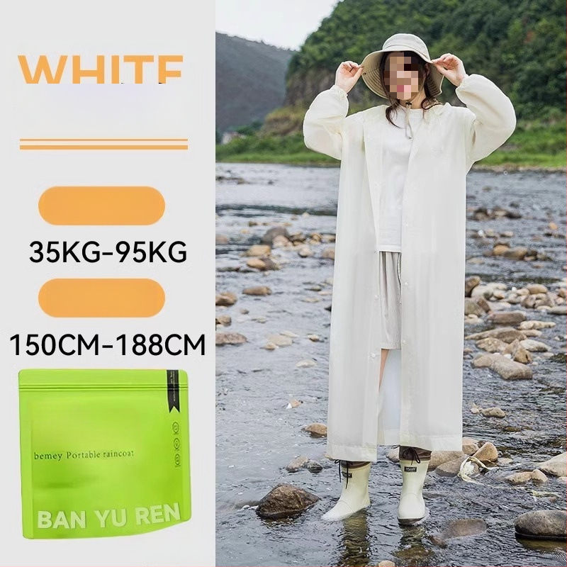Suaugusiųjų storas PVC lietaus pončas, lauko kelionėms ir alpinizmui – kartojamai naudojamas