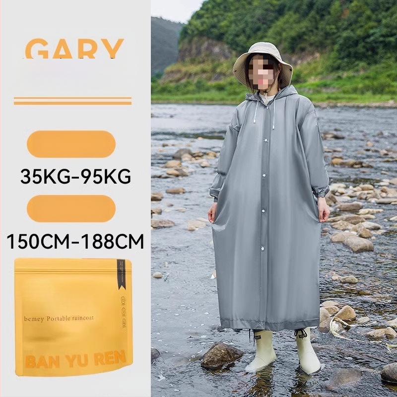 Suaugusiųjų storas PVC lietaus pončas, lauko kelionėms ir alpinizmui – kartojamai naudojamas