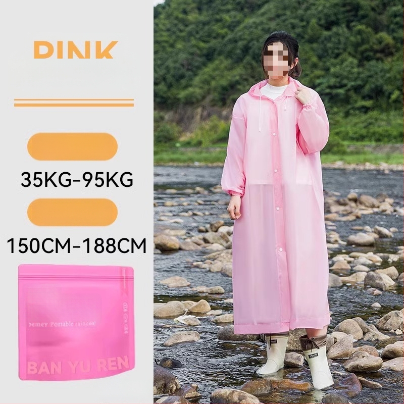 Suaugusiųjų storas PVC lietaus pončas, lauko kelionėms ir alpinizmui – kartojamai naudojamas