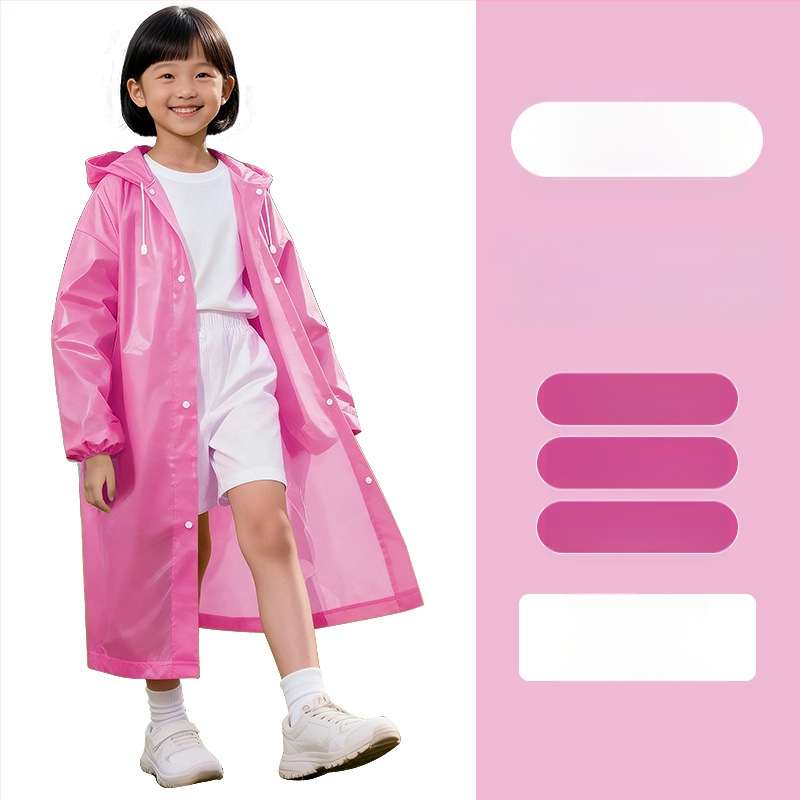Vaikų EVA lietaus lietpalatis, ilgo kirpimo, viso kūno apsauga, mokyklai ir kelionėms, nešiojamas pončas