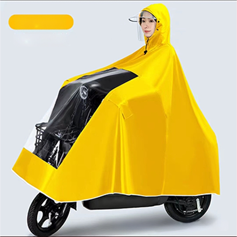Last poncho mootorratta ja elektrisõiduki jaoks; ühekordselt kasutatav; Oxford kangas PVC veekindla kiht; kerge, minimalistlik stiil; 1 isikule