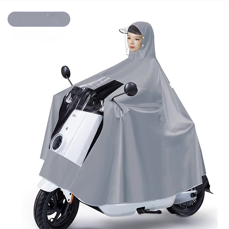 Last poncho mootorratta ja elektrisõiduki jaoks; ühekordselt kasutatav; Oxford kangas PVC veekindla kiht; kerge, minimalistlik stiil; 1 isikule