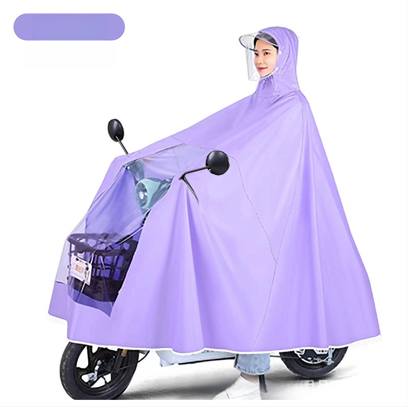 Last poncho mootorratta ja elektrisõiduki jaoks; ühekordselt kasutatav; Oxford kangas PVC veekindla kiht; kerge, minimalistlik stiil; 1 isikule