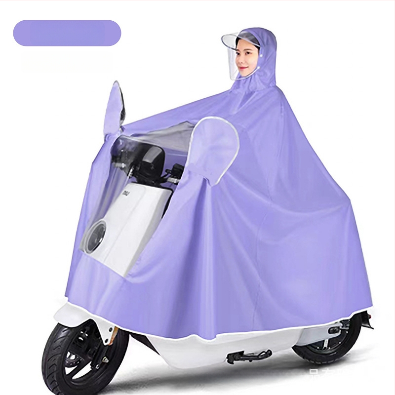 Last poncho mootorratta ja elektrisõiduki jaoks; ühekordselt kasutatav; Oxford kangas PVC veekindla kiht; kerge, minimalistlik stiil; 1 isikule