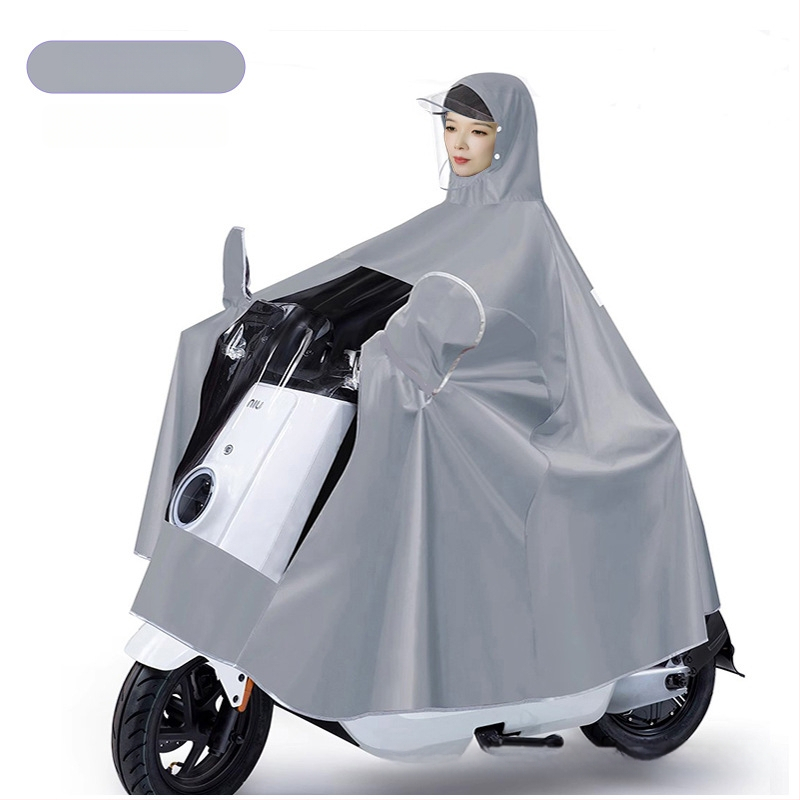 Last poncho mootorratta ja elektrisõiduki jaoks; ühekordselt kasutatav; Oxford kangas PVC veekindla kiht; kerge, minimalistlik stiil; 1 isikule