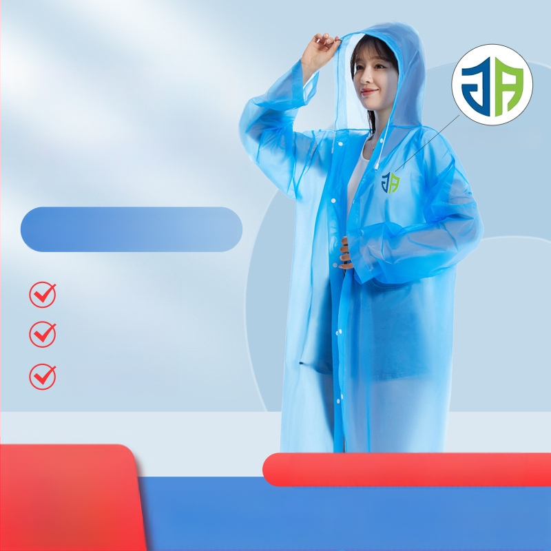 Suaugusiųjų lietaus pončas EV ir motociklams — EVA audinys, tankus, PVC atsparus sluoksnis, 200 g