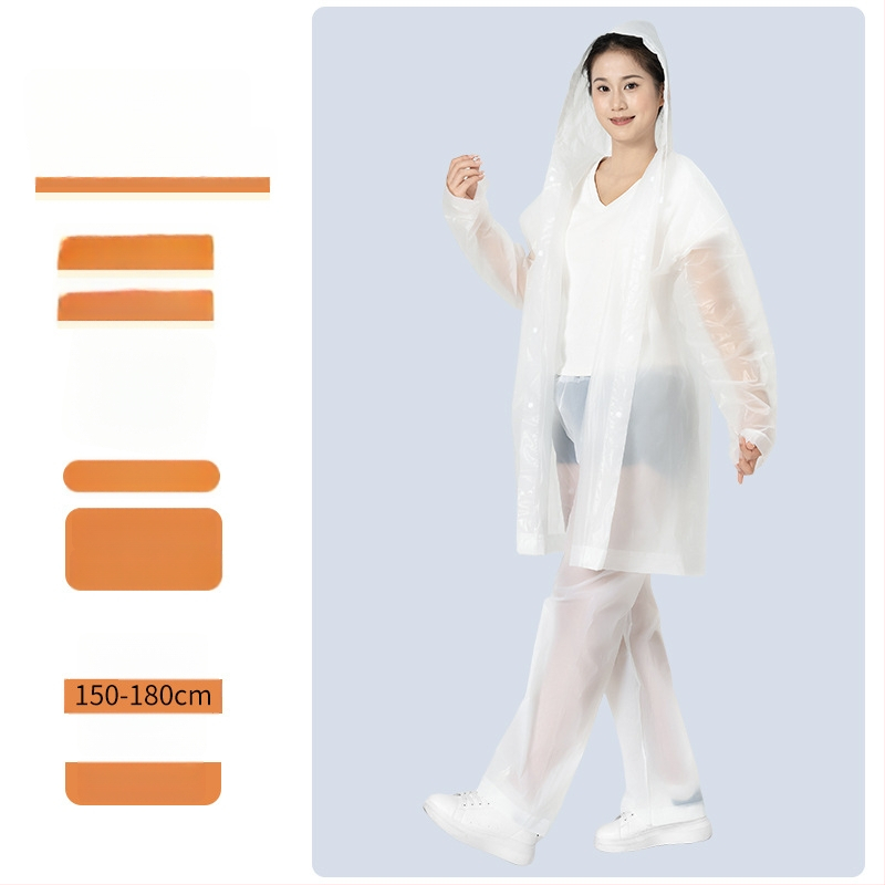 Suaugusiųjų lietaus pončas EV ir motociklams — EVA audinys, tankus, PVC atsparus sluoksnis, 200 g