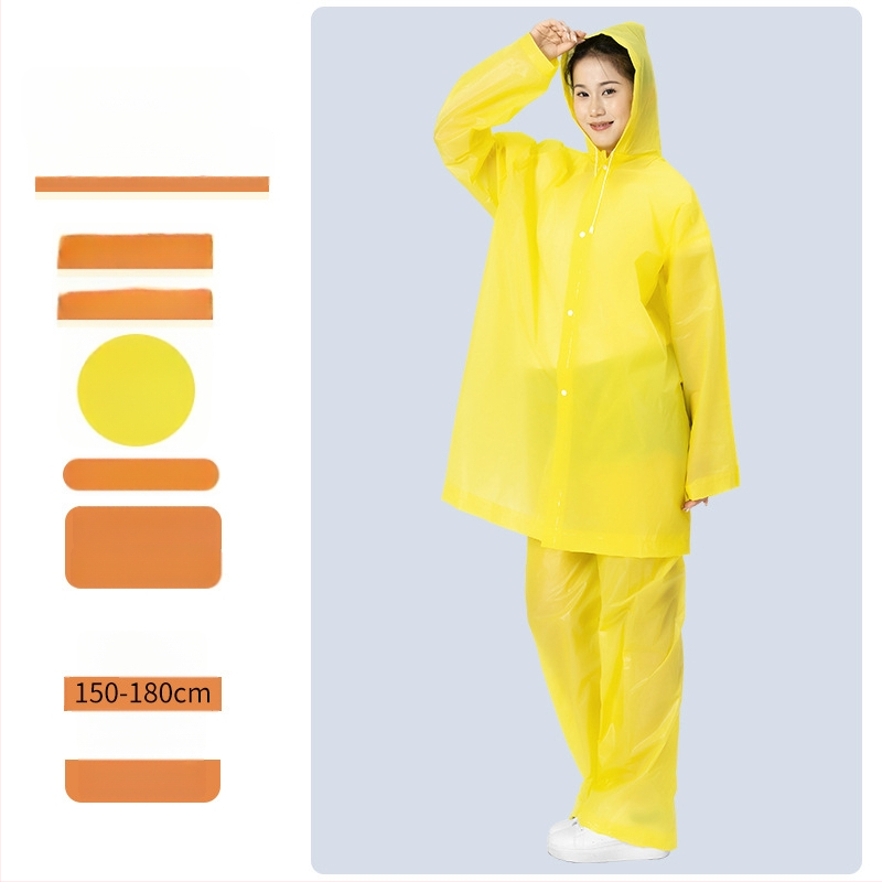 Suaugusiųjų lietaus pončas EV ir motociklams — EVA audinys, tankus, PVC atsparus sluoksnis, 200 g