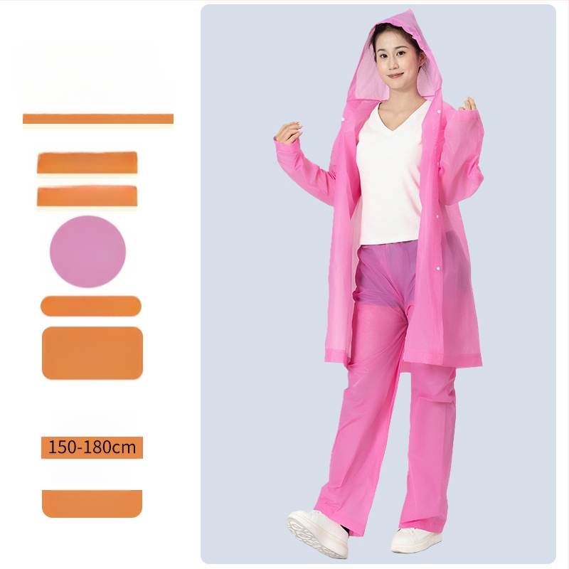 Suaugusiųjų lietaus pončas EV ir motociklams — EVA audinys, tankus, PVC atsparus sluoksnis, 200 g