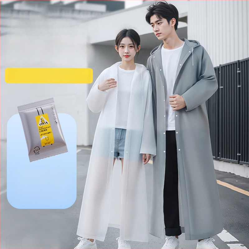 Ühekordne vihmavest, paks EVA-kangas, täiskasvanutele – matk pončo