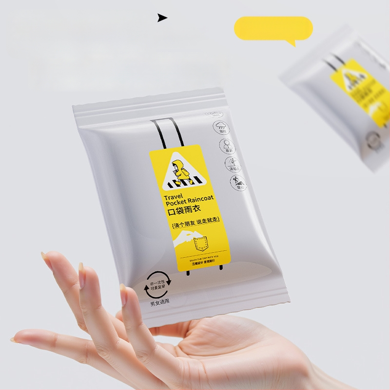 Ühekordne vihmavest, paks EVA-kangas, täiskasvanutele – matk pončo