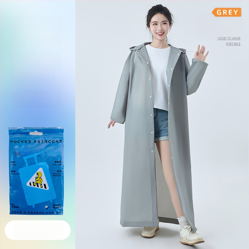 Ühekordne vihmavest, paks EVA-kangas, täiskasvanutele – matk pončo