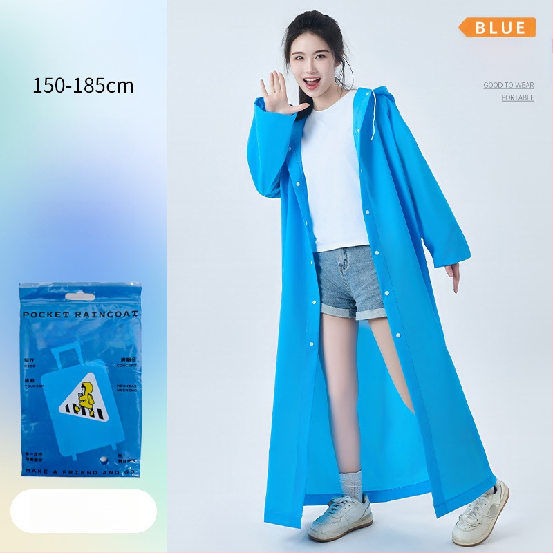 Ühekordne vihmavest, paks EVA-kangas, täiskasvanutele – matk pončo