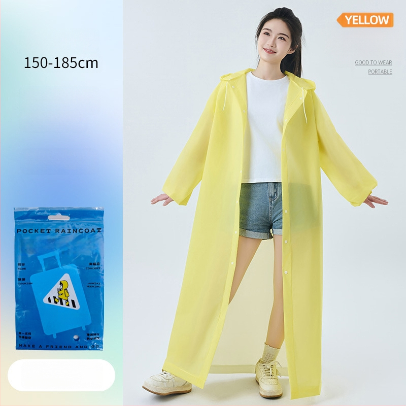 Ühekordne vihmavest, paks EVA-kangas, täiskasvanutele – matk pončo