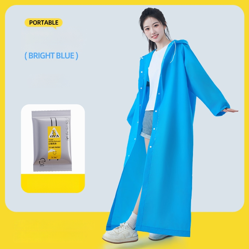 Ühekordne vihmavest, paks EVA-kangas, täiskasvanutele – matk pončo