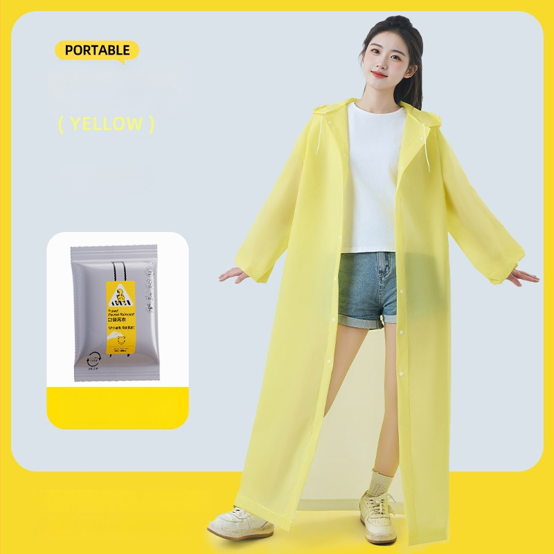 Ühekordne vihmavest, paks EVA-kangas, täiskasvanutele – matk pončo