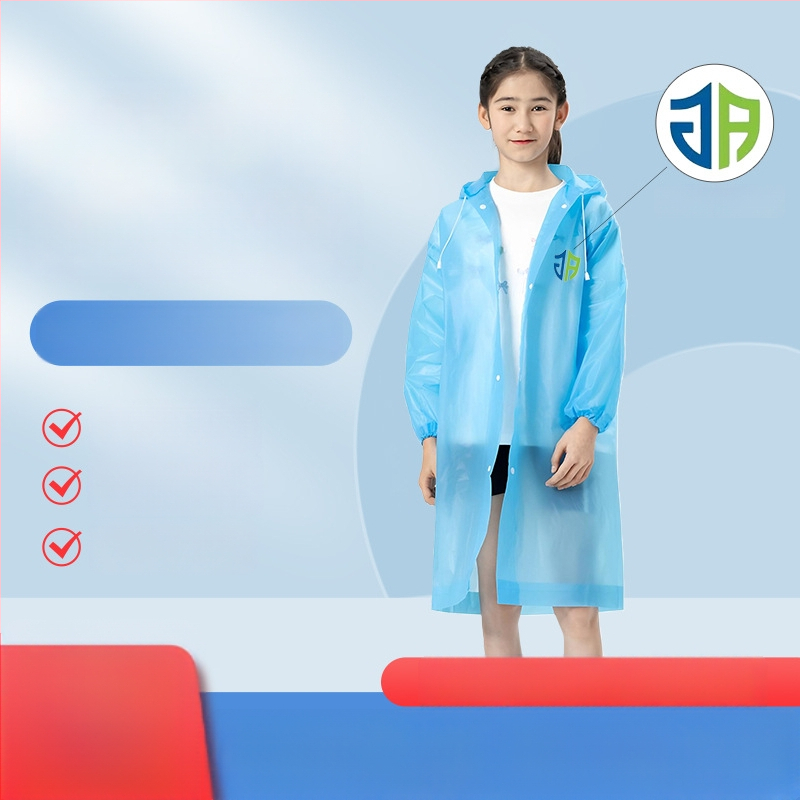 Vaikų EVA lietaus pončas, sutirštintas, daukartinio naudojimo, mokyklai, vienam asmeniui, amžius 7–12 metų