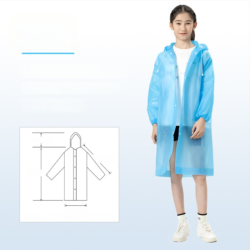 Vaikų EVA lietaus pončas, sutirštintas, daukartinio naudojimo, mokyklai, vienam asmeniui, amžius 7–12 metų