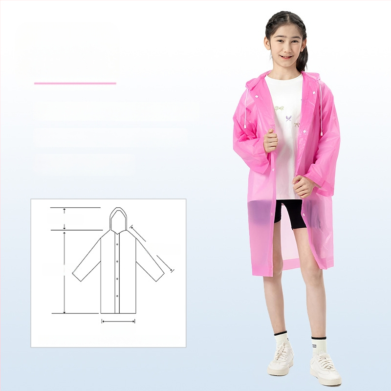 Vaikų EVA lietaus pončas, sutirštintas, daukartinio naudojimo, mokyklai, vienam asmeniui, amžius 7–12 metų