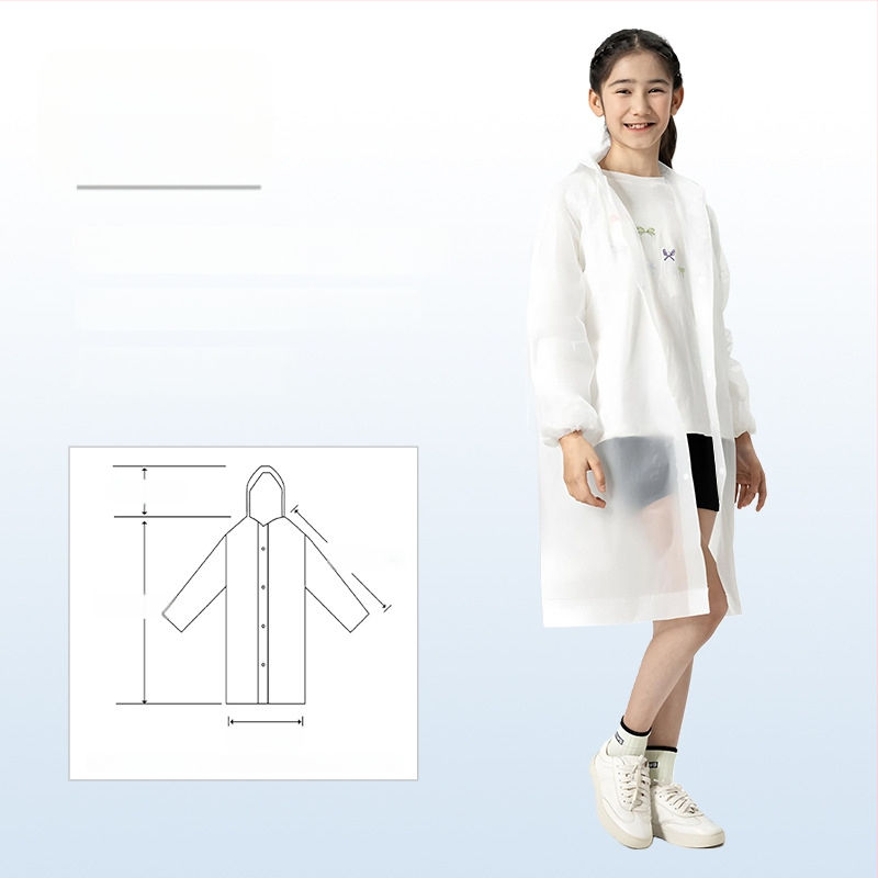 Vaikų EVA lietaus pončas, sutirštintas, daukartinio naudojimo, mokyklai, vienam asmeniui, amžius 7–12 metų