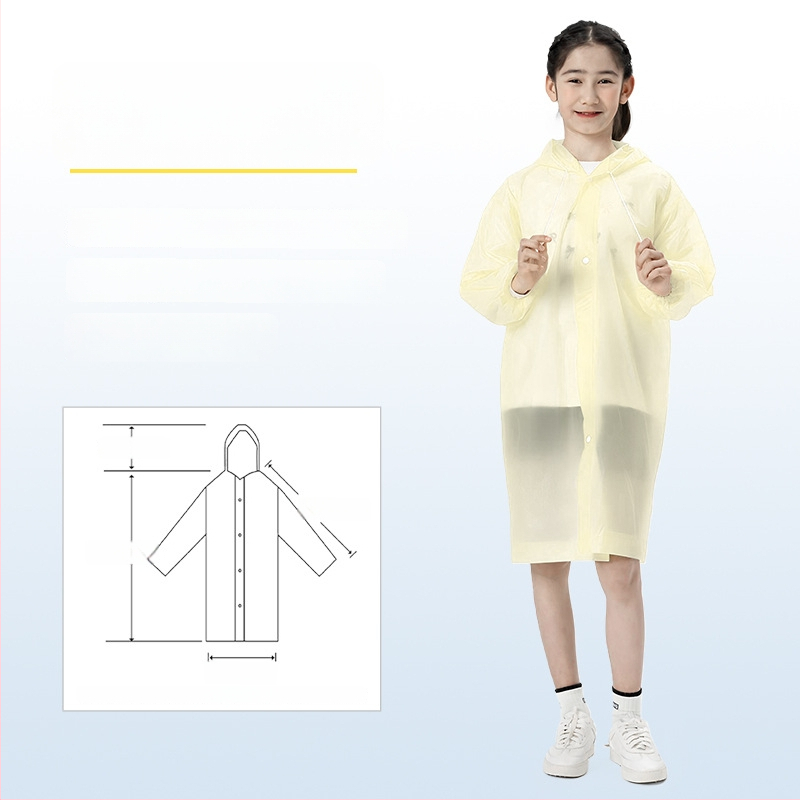 Vaikų EVA lietaus pončas, sutirštintas, daukartinio naudojimo, mokyklai, vienam asmeniui, amžius 7–12 metų