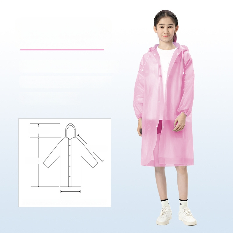 Vaikų EVA lietaus pončas, sutirštintas, daukartinio naudojimo, mokyklai, vienam asmeniui, amžius 7–12 metų