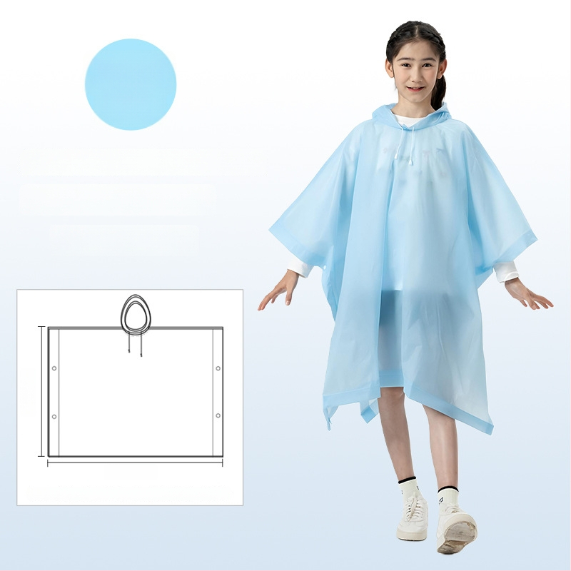 Vaikų EVA lietaus pončas, sutirštintas, daukartinio naudojimo, mokyklai, vienam asmeniui, amžius 7–12 metų