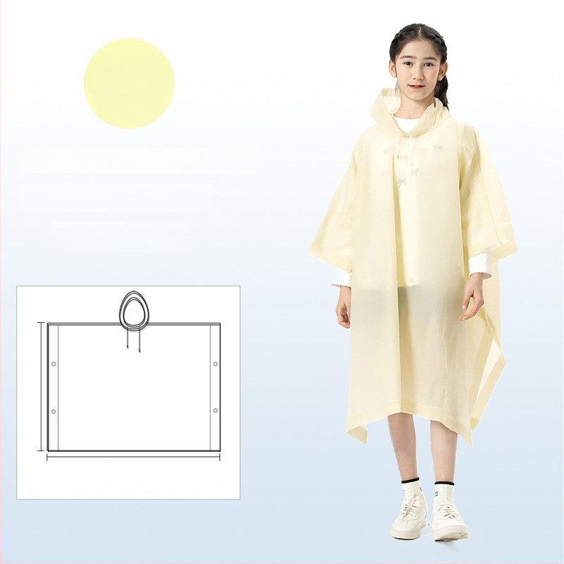 Vaikų EVA lietaus pončas, sutirštintas, daukartinio naudojimo, mokyklai, vienam asmeniui, amžius 7–12 metų