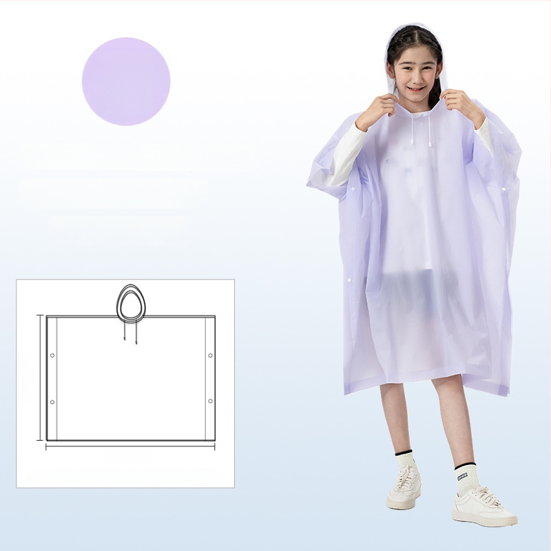 Vaikų EVA lietaus pončas, sutirštintas, daukartinio naudojimo, mokyklai, vienam asmeniui, amžius 7–12 metų