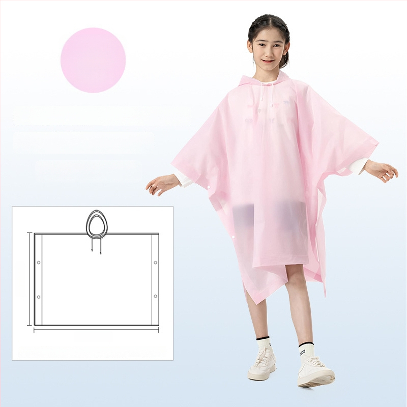 Vaikų EVA lietaus pončas, sutirštintas, daukartinio naudojimo, mokyklai, vienam asmeniui, amžius 7–12 metų