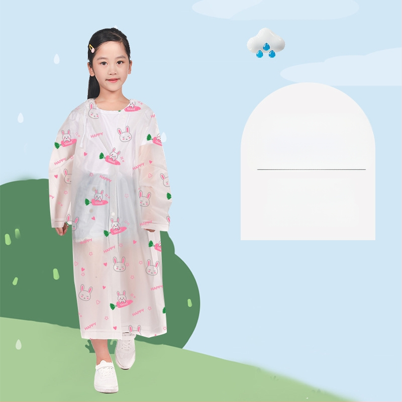 Vaikų EVA lietaus pončas, sutirštintas, daukartinio naudojimo, mokyklai, vienam asmeniui, amžius 7–12 metų