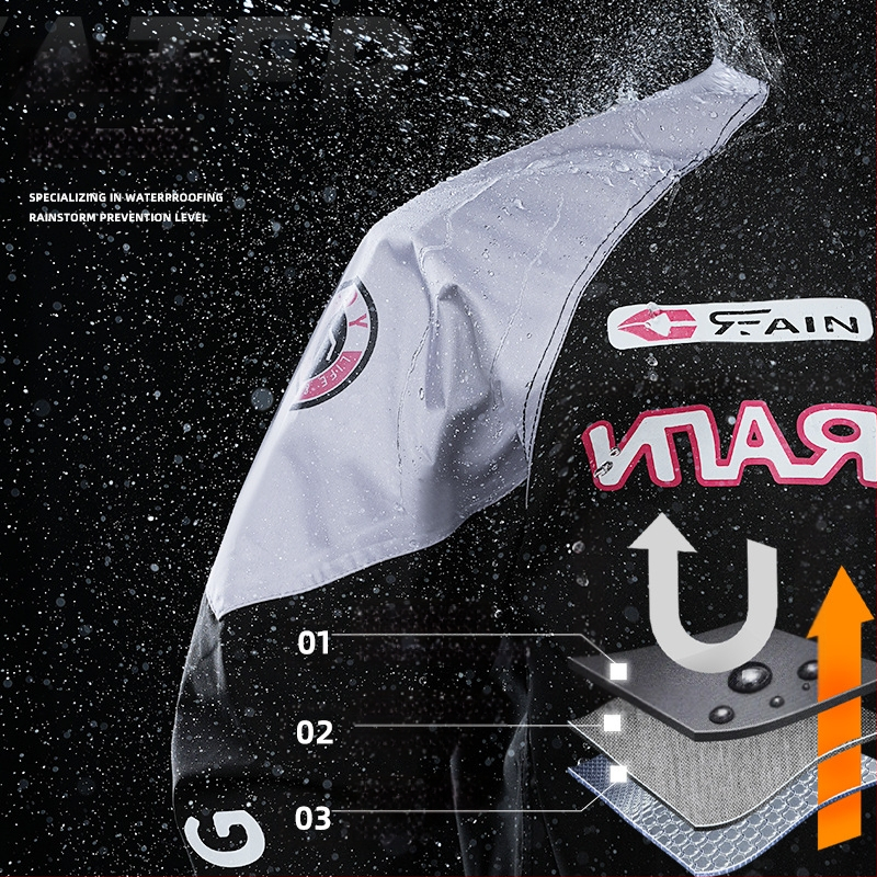 Skaldytas lietaus pončas motociklui ir elektriniam paspirtukui, audinys 22-silk, PVC atsparus sluoksnis, vienam suaugusiam