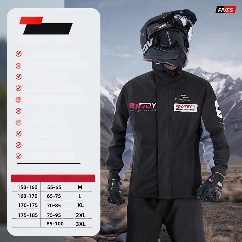 Skaldytas lietaus pončas motociklui ir elektriniam paspirtukui, audinys 22-silk, PVC atsparus sluoksnis, vienam suaugusiam