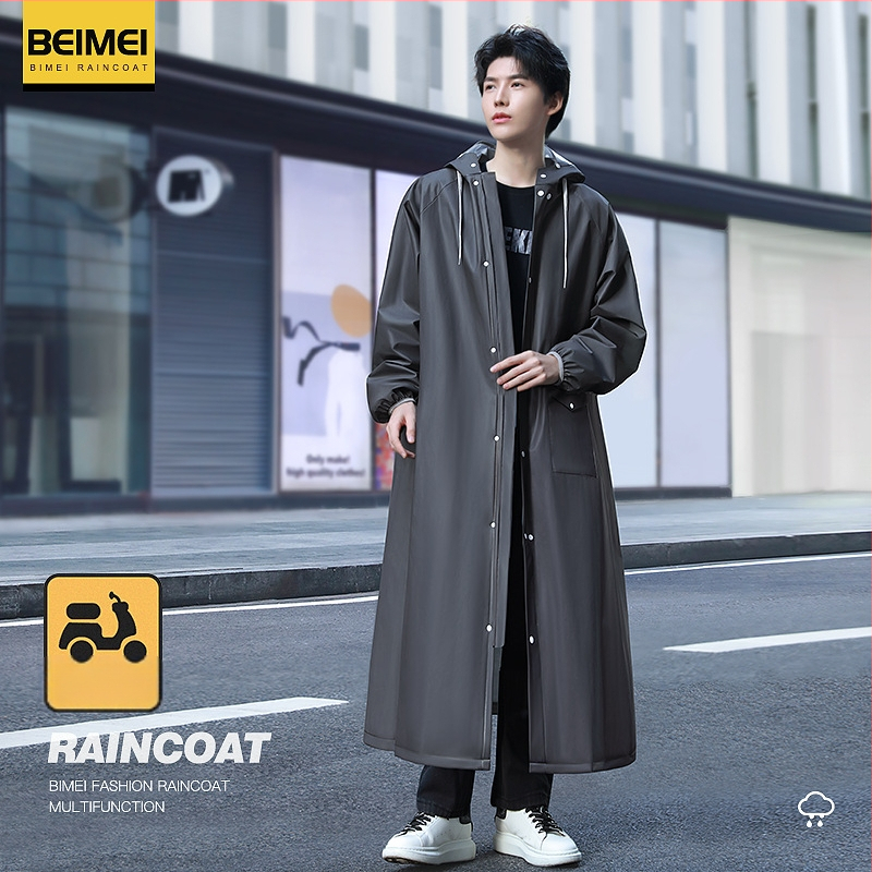 Daugkartinis lietaus pončas suaugusiesiems, tinkamas motociklui/elektriniam transporteriui, EVA audinys, storas, vienai asmeniui