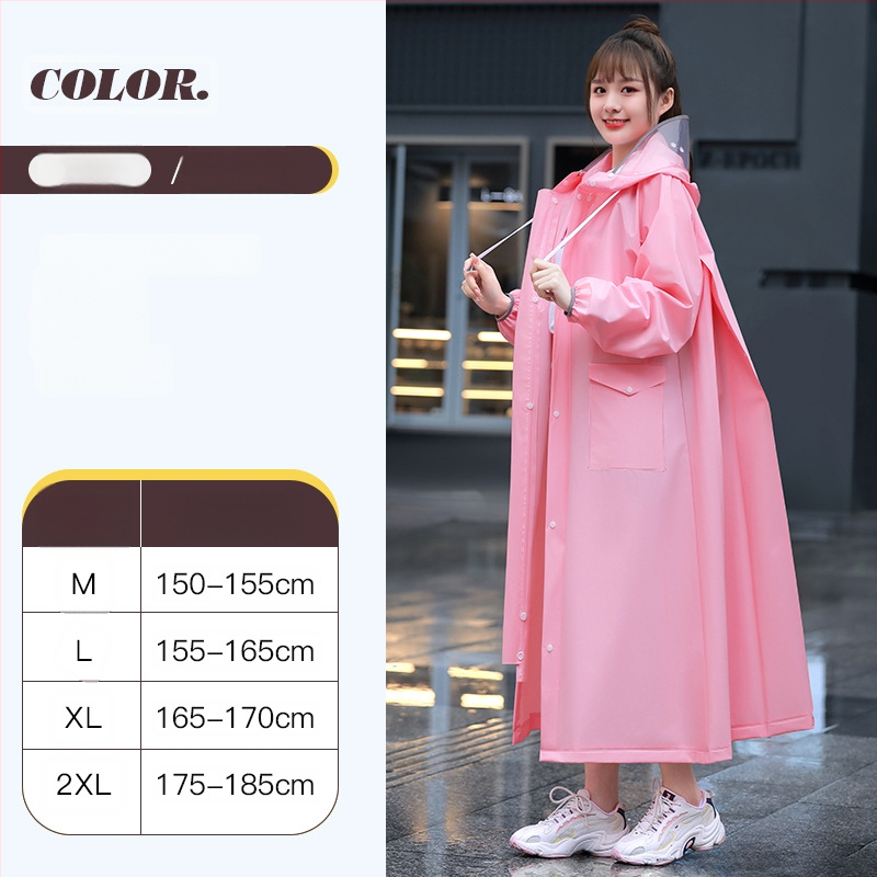 Daugkartinis lietaus pončas suaugusiesiems, tinkamas motociklui/elektriniam transporteriui, EVA audinys, storas, vienai asmeniui