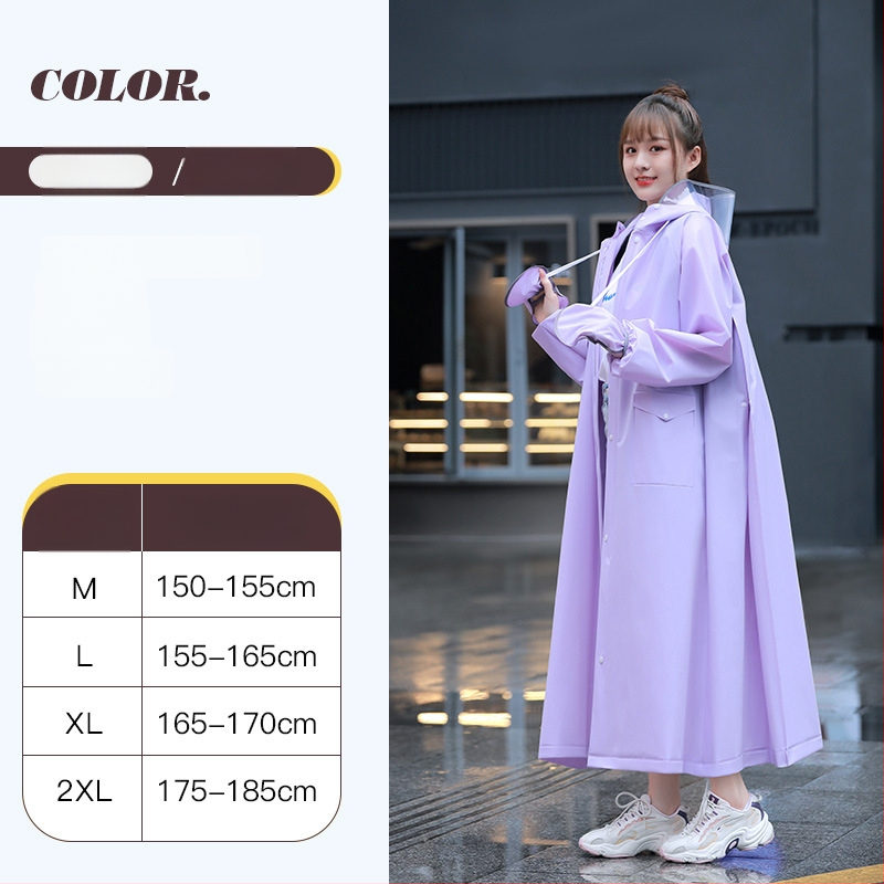 Daugkartinis lietaus pončas suaugusiesiems, tinkamas motociklui/elektriniam transporteriui, EVA audinys, storas, vienai asmeniui