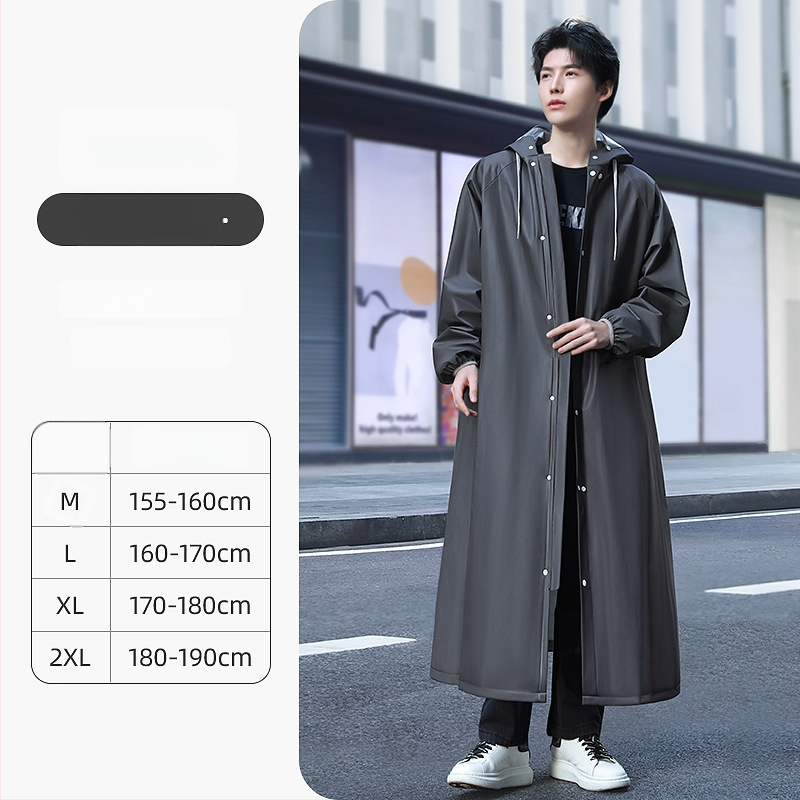 Daugkartinis lietaus pončas suaugusiesiems, tinkamas motociklui/elektriniam transporteriui, EVA audinys, storas, vienai asmeniui