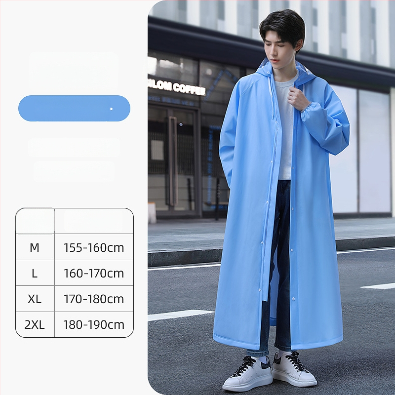 Daugkartinis lietaus pončas suaugusiesiems, tinkamas motociklui/elektriniam transporteriui, EVA audinys, storas, vienai asmeniui