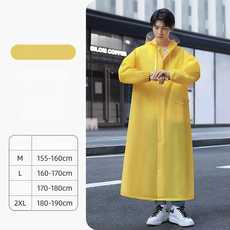 Daugkartinis lietaus pončas suaugusiesiems, tinkamas motociklui/elektriniam transporteriui, EVA audinys, storas, vienai asmeniui