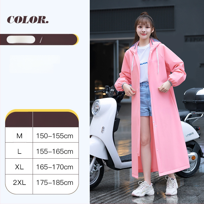 Daugkartinis lietaus pončas suaugusiesiems, tinkamas motociklui/elektriniam transporteriui, EVA audinys, storas, vienai asmeniui