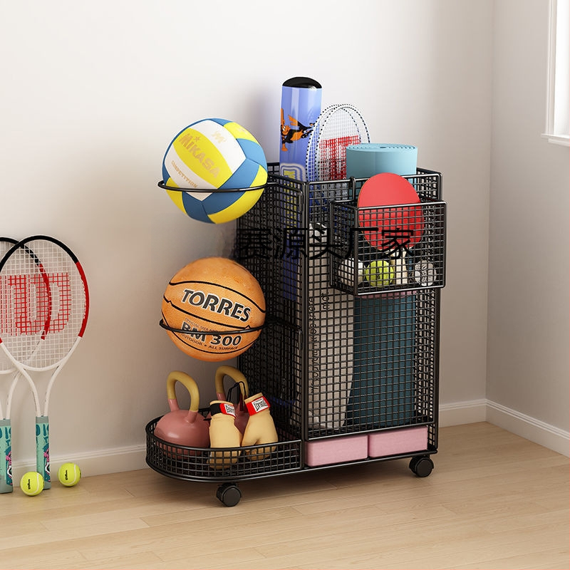 Sisemine pallide hoiustamise riiul korvpallile, võrkpallile ja badmintonile