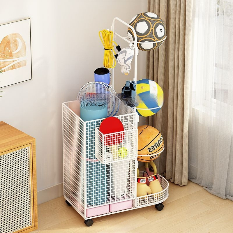 Sisemine pallide hoiustamise riiul korvpallile, võrkpallile ja badmintonile