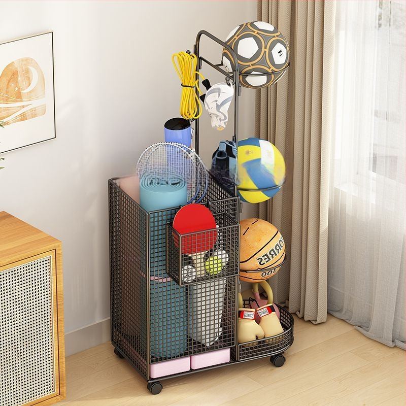 Sisemine pallide hoiustamise riiul korvpallile, võrkpallile ja badmintonile