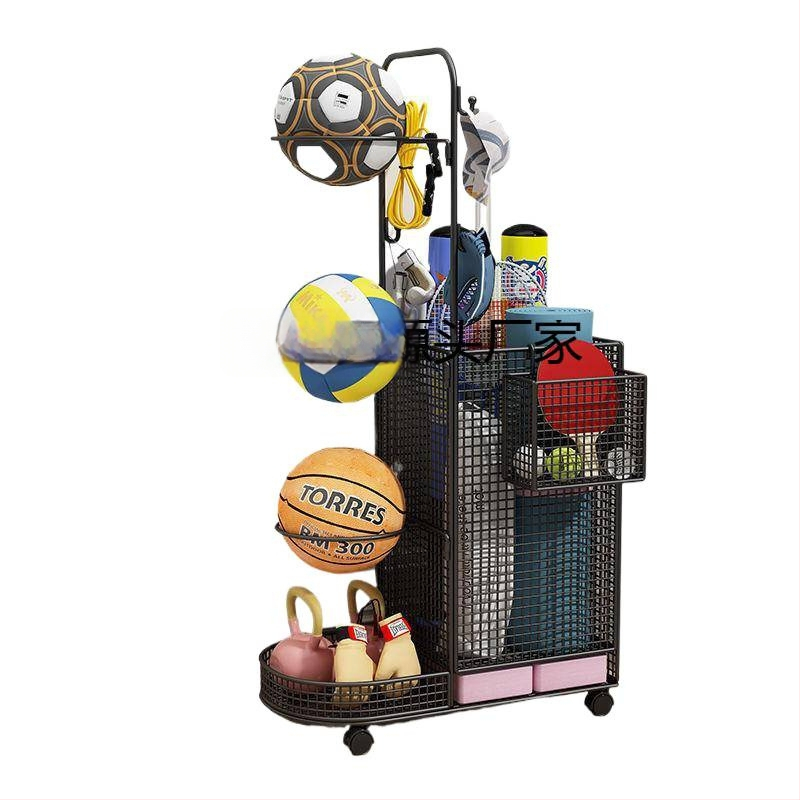 Sisemine pallide hoiustamise riiul korvpallile, võrkpallile ja badmintonile