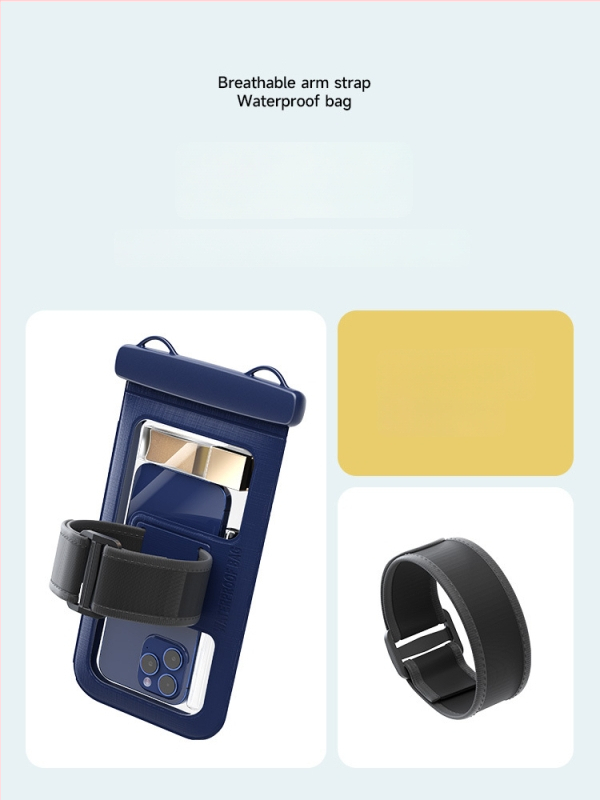 Veekindel telefonikott käevõru stiilis, puutetundlik ekraan, PVC-materjal, suur maht, sobib välitegevusteks