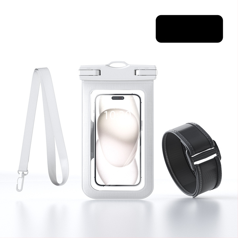 Veekindel telefonikott käevõru stiilis, puutetundlik ekraan, PVC-materjal, suur maht, sobib välitegevusteks