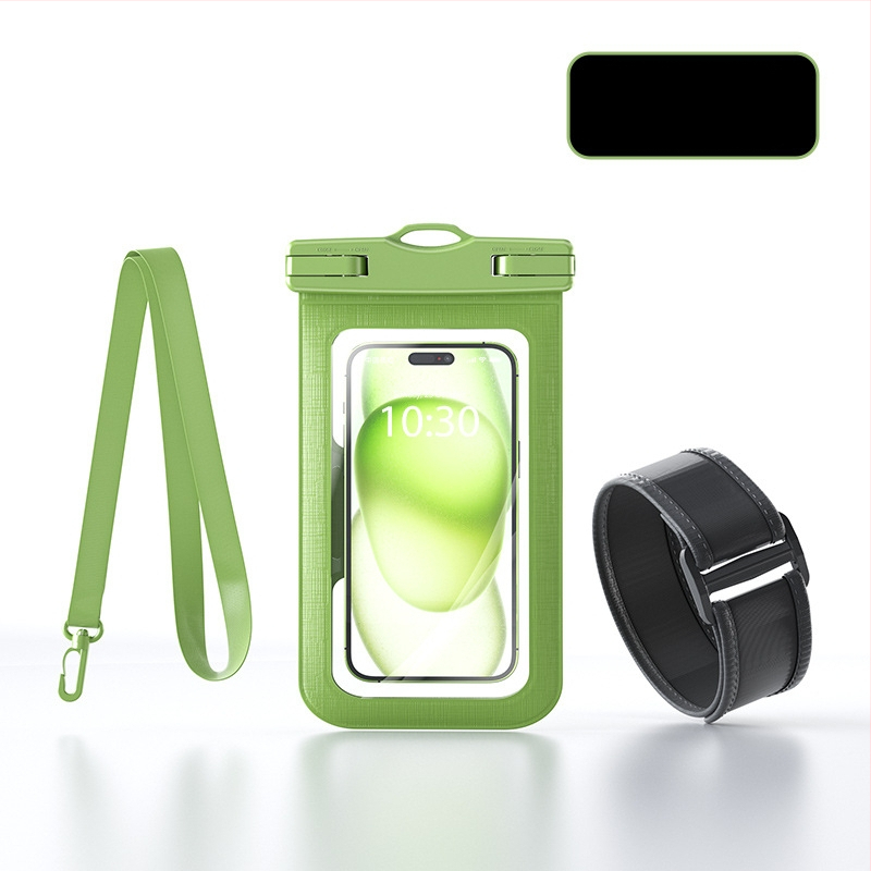 Veekindel telefonikott käevõru stiilis, puutetundlik ekraan, PVC-materjal, suur maht, sobib välitegevusteks